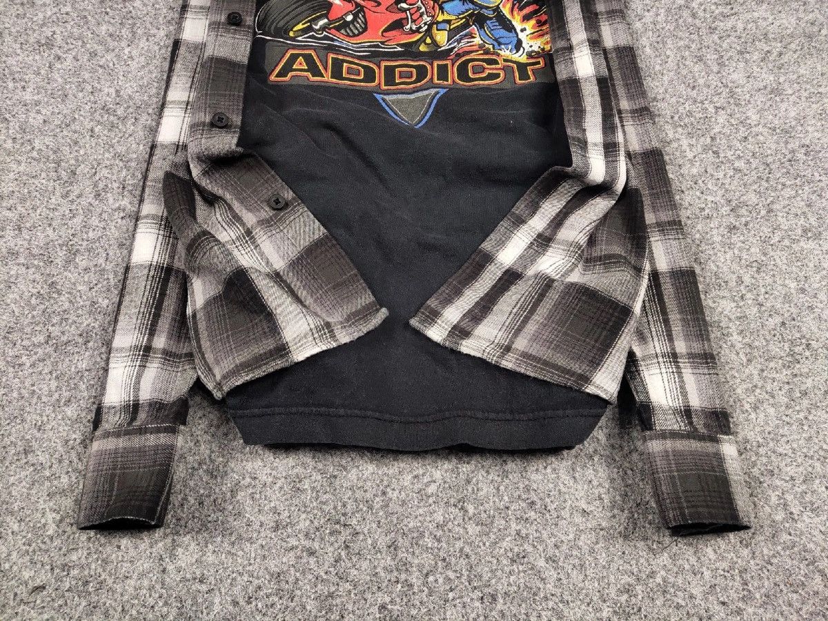 Flannel Vintage Flannel Black Gradient Shirt Travis Scott Style Size US L / EU 52-54 / 3 - 5 Thumbnail