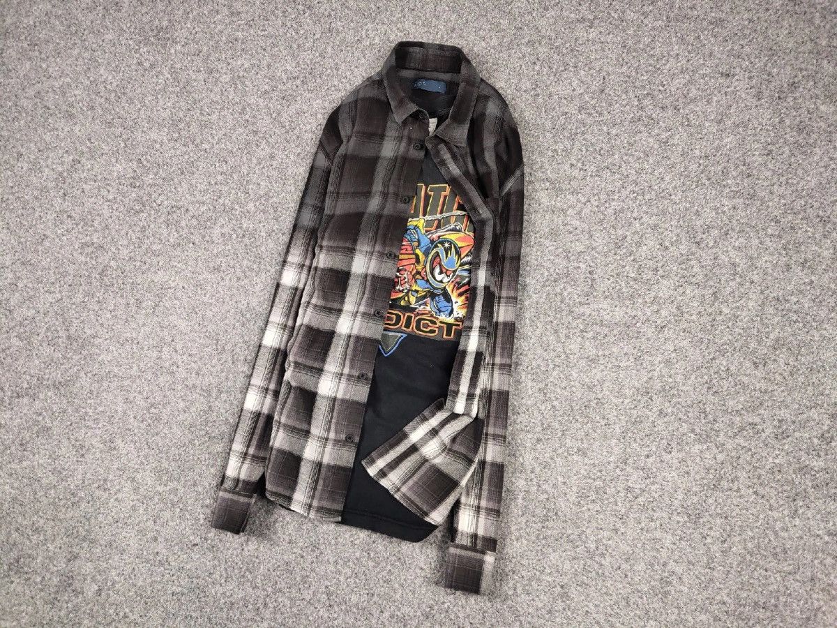 Flannel Vintage Flannel Black Gradient Shirt Travis Scott Style Size US L / EU 52-54 / 3 - 7 Thumbnail