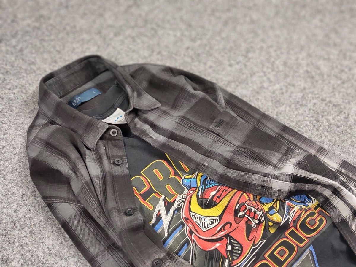 Flannel Vintage Flannel Black Gradient Shirt Travis Scott Style Size US L / EU 52-54 / 3 - 11 Thumbnail