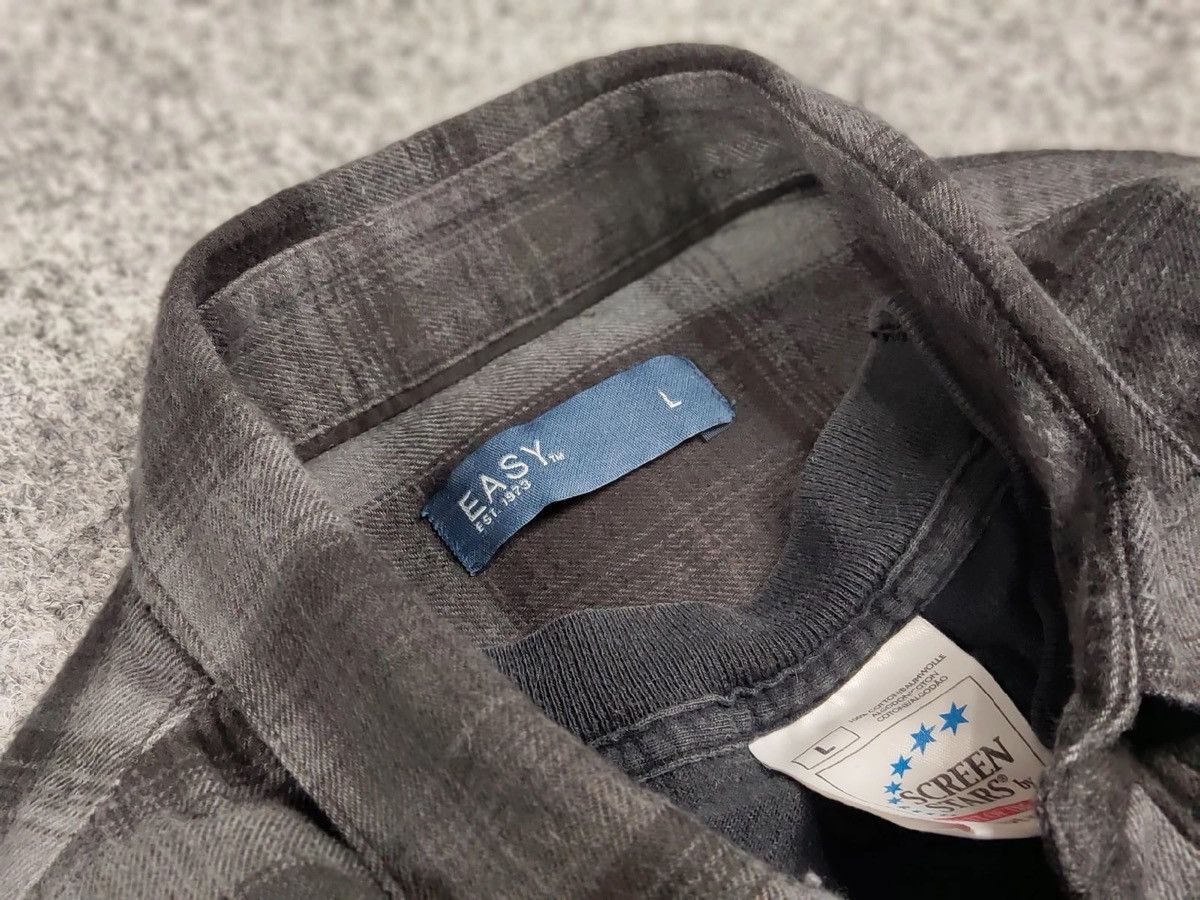 Flannel Vintage Flannel Black Gradient Shirt Travis Scott Style Size US L / EU 52-54 / 3 - 12 Thumbnail