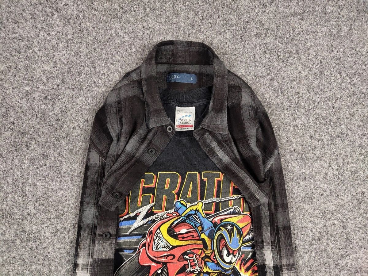 Flannel Vintage Flannel Black Gradient Shirt Travis Scott Style Size US L / EU 52-54 / 3 - 4 Thumbnail