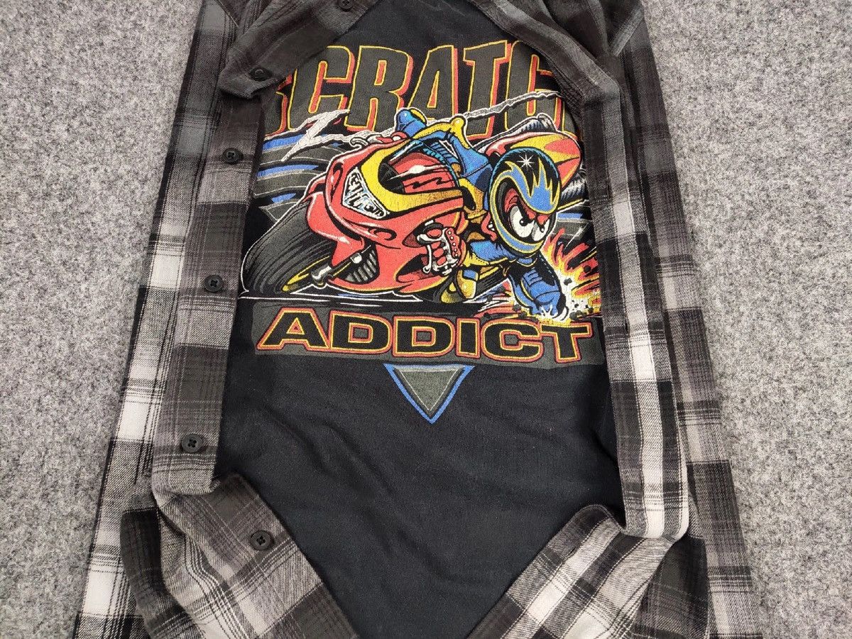 Flannel Vintage Flannel Black Gradient Shirt Travis Scott Style Size US L / EU 52-54 / 3 - 6 Thumbnail