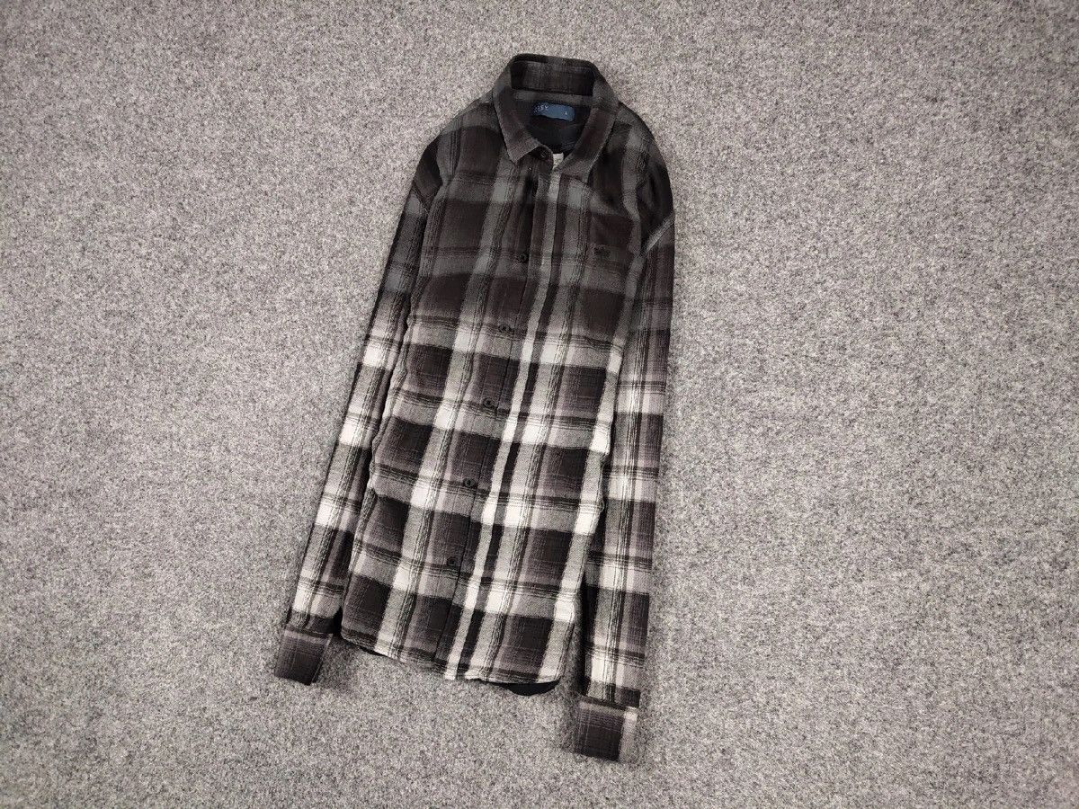 Flannel Vintage Flannel Black Gradient Shirt Travis Scott Style Size US L / EU 52-54 / 3 - 8 Thumbnail