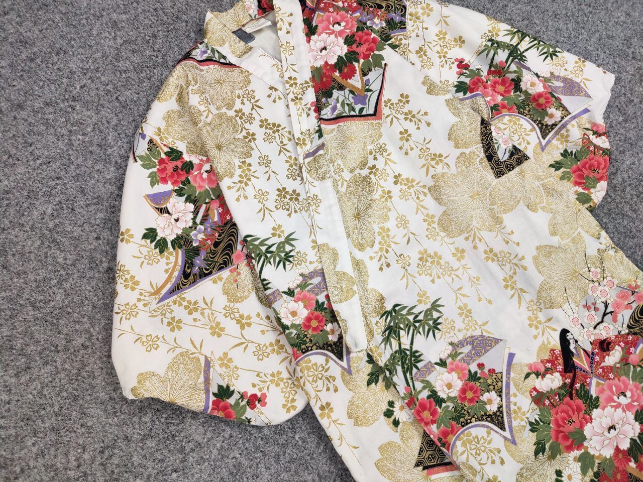 Japanese Brand 🔴 Vintage 80's Japan Kyoto Sen'i Kimono Cotton All Print Size US S / EU 44-46 / 1 - 7 Thumbnail