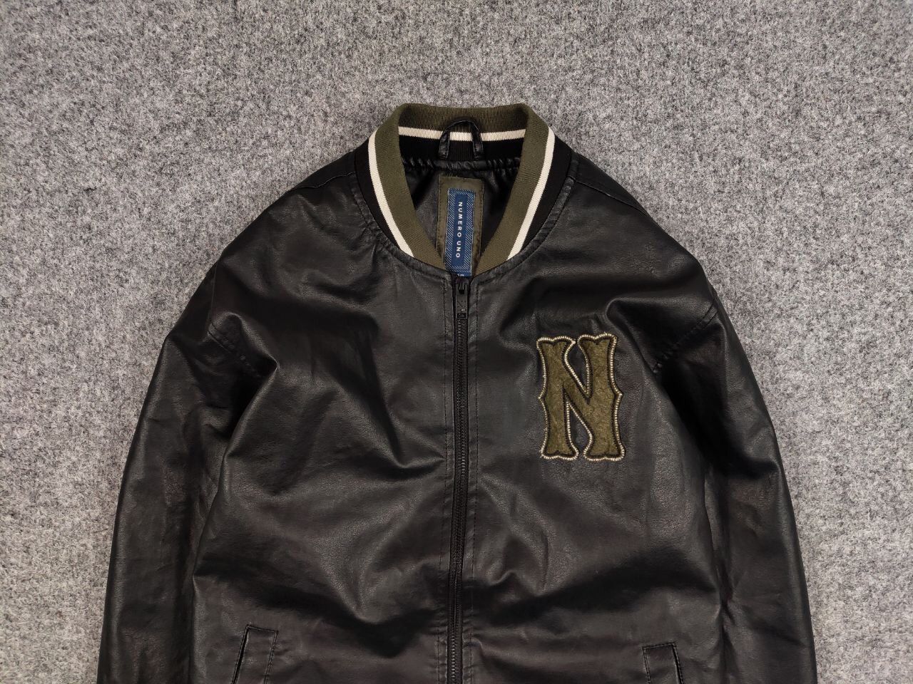 Japanese Brand Vintage y2k Varsity Letterman Bomber Jacket Eco leather Size US L / EU 52-54 / 3 - 8 Thumbnail