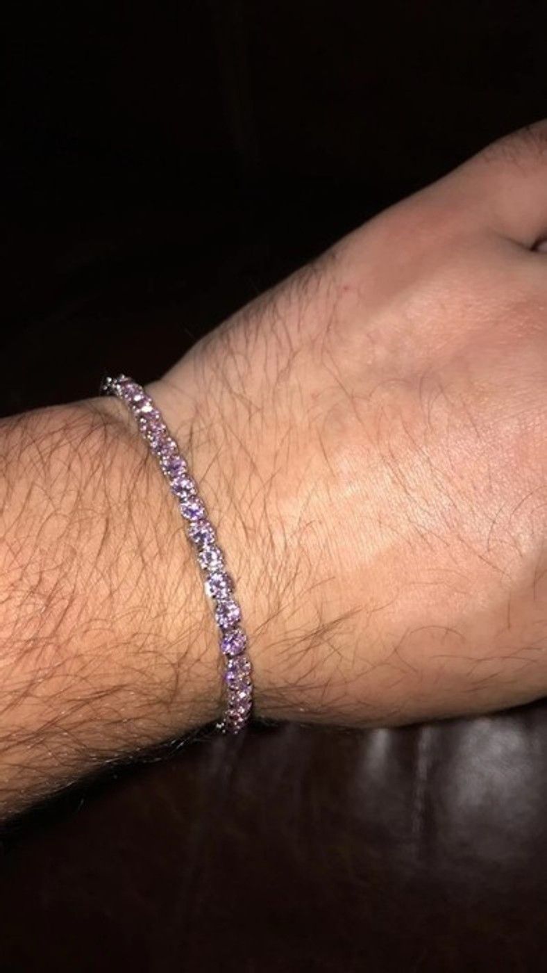 Other Pink Diamond Tennis Bracelet (Cz VVS1) Size ONE SIZE - 1 Thumbnail