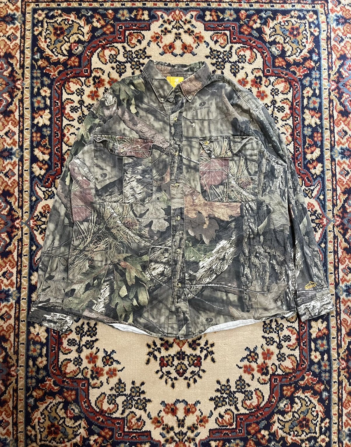 Mossy Oaks × Vintage Vintage Realtree Camo Button Up Tshirt Size US XL / EU 56 / 4 - 1 Thumbnail