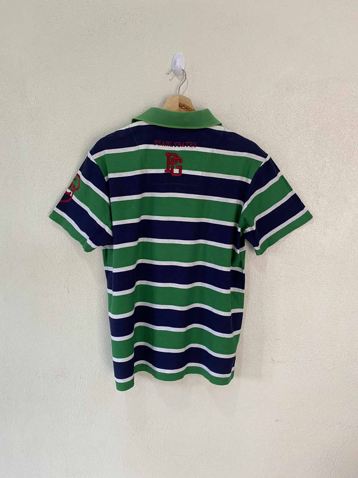 Japanese Brand × Polo Ralph Lauren × Vintage 🌈 PEARLY GATES NICE DESIGN COLOURWAY STRIPE POLO SHIRT Size US M / EU 48-50 / 2 - 2 Thumbnail