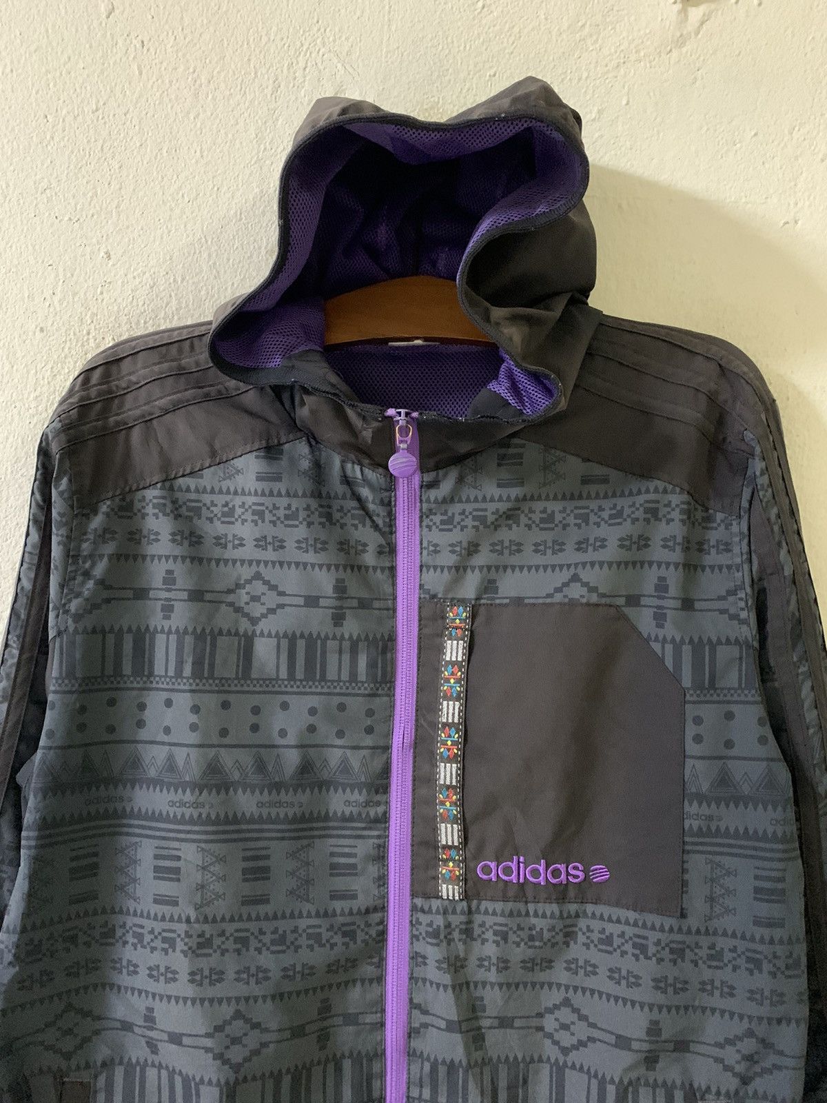 Adidas Adidas Navajo Style Zipper Hoodie Size US L / EU 52-54 / 3 - 4 Thumbnail