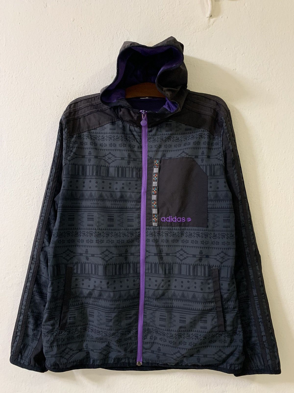 Adidas Adidas Navajo Style Zipper Hoodie Size US L / EU 52-54 / 3 - 1 Thumbnail