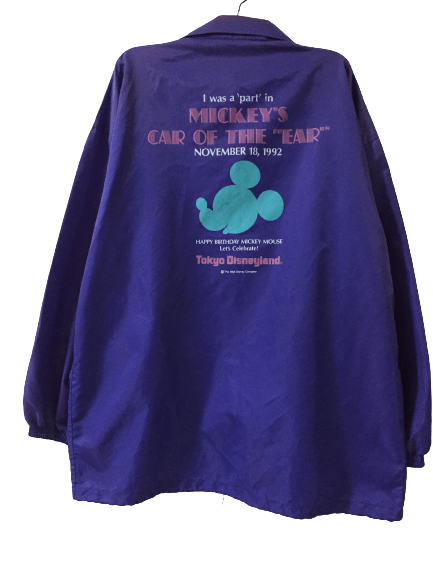 Disney Rare!! Vintage 1992 Tokyo Disneyland Mickey Mouse Raincoat Size US XL / EU 56 / 4 - 1 Thumbnail
