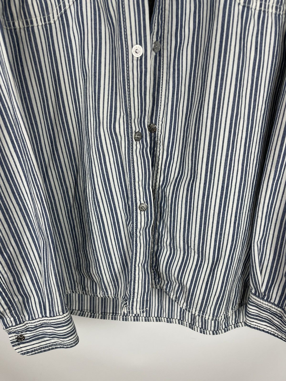 Levi's Levi’s vintage 90s oversized striped denim long sleeve shirt Size US XL / EU 56 / 4 - 2 Thumbnail