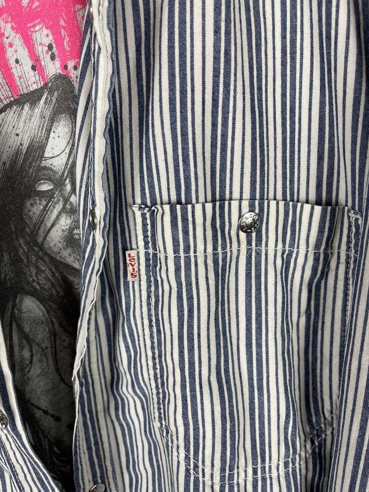 Levi's Levi’s vintage 90s oversized striped denim long sleeve shirt Size US XL / EU 56 / 4 - 6 Thumbnail