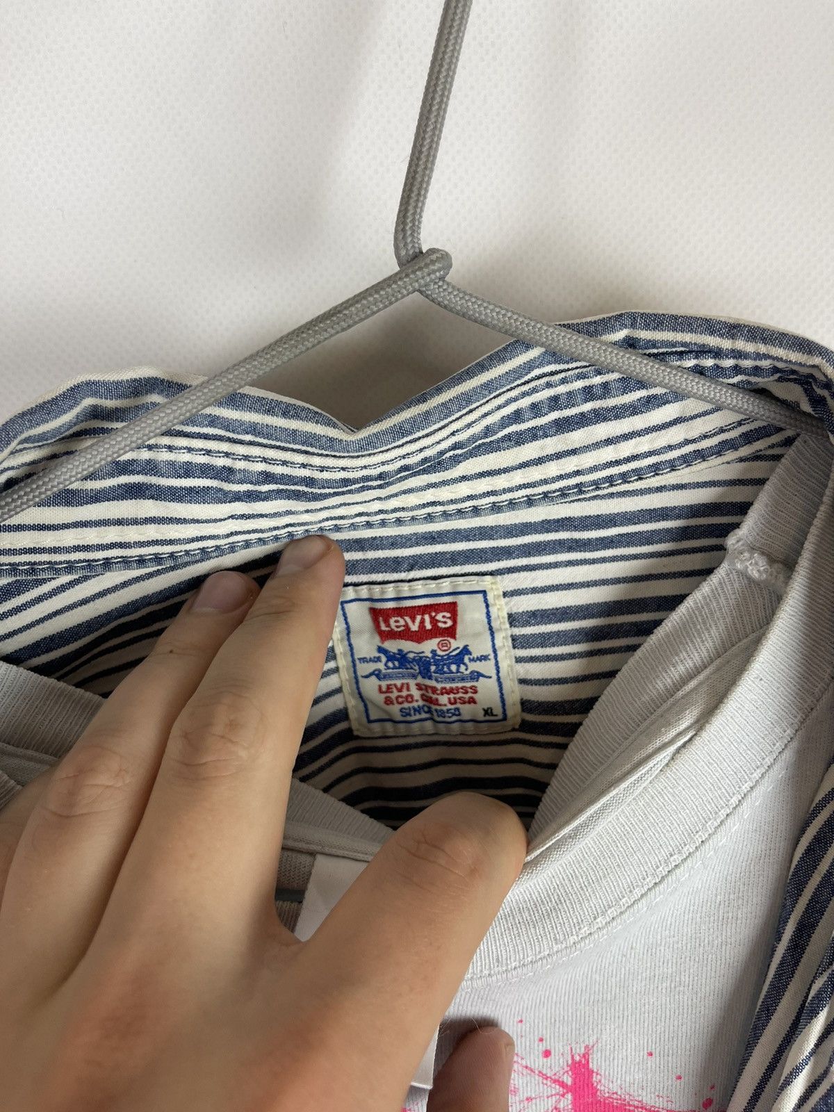Levi's Levi’s vintage 90s oversized striped denim long sleeve shirt Size US XL / EU 56 / 4 - 7 Thumbnail