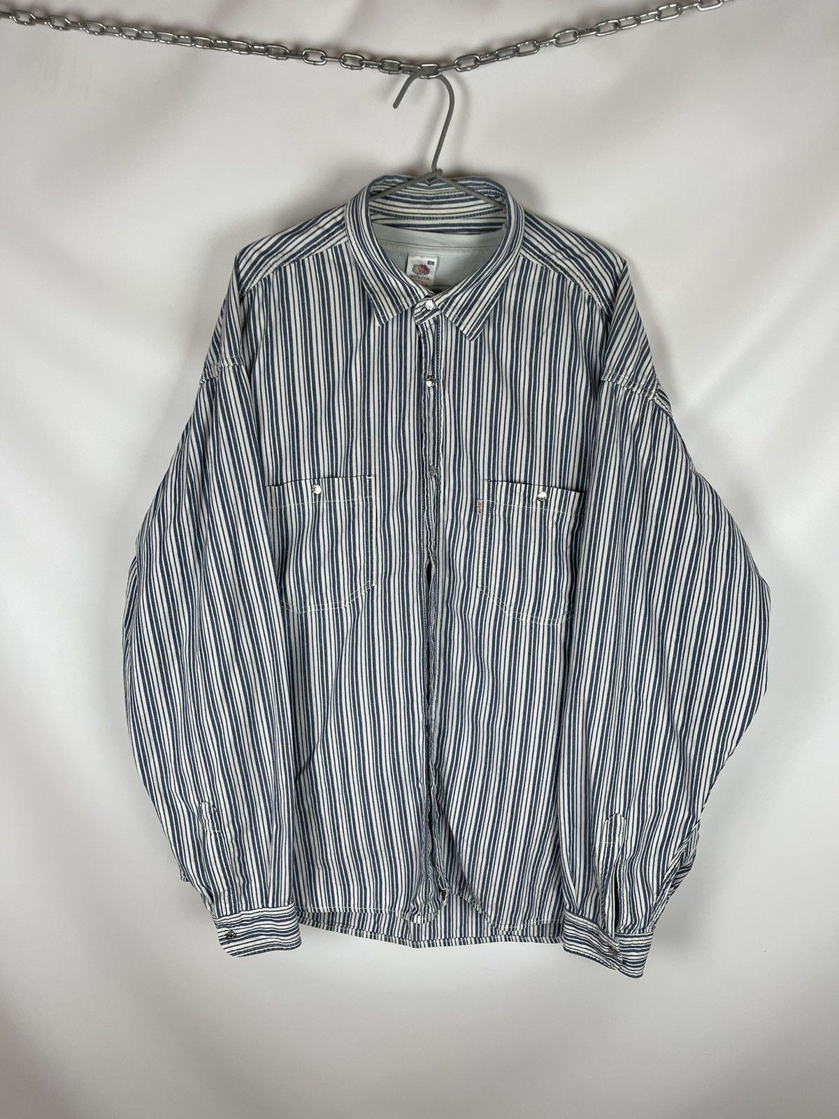 Levi's Levi’s vintage 90s oversized striped denim long sleeve shirt Size US XL / EU 56 / 4 - 8 Thumbnail