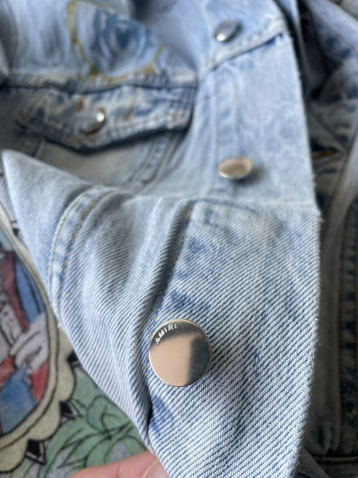 Amiri $1,900 Value Runway Limited Zig Zag Denim Trucker Jacket Size US M / EU 48-50 / 2 - 16 Thumbnail