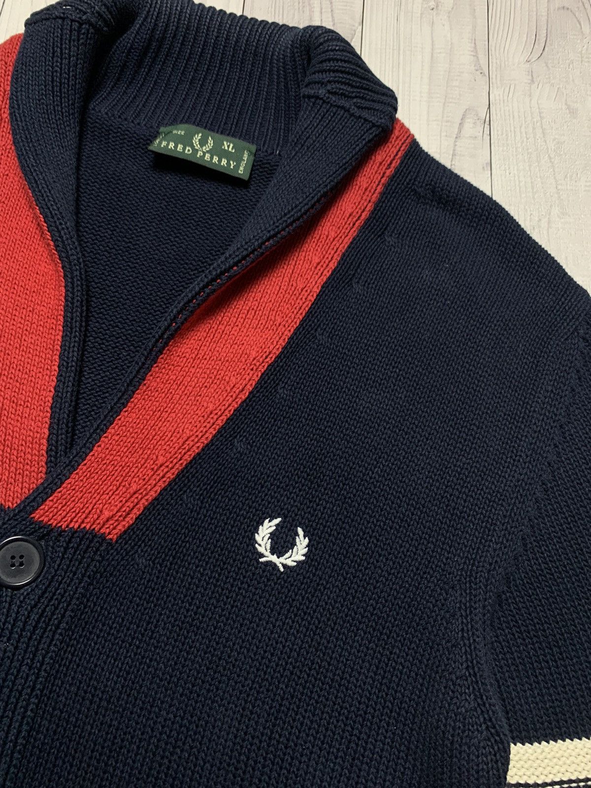 Fred Perry Vintage Fred Perry cardigan sweater rare size L/XL Size US XL / EU 56 / 4 - 4 Thumbnail