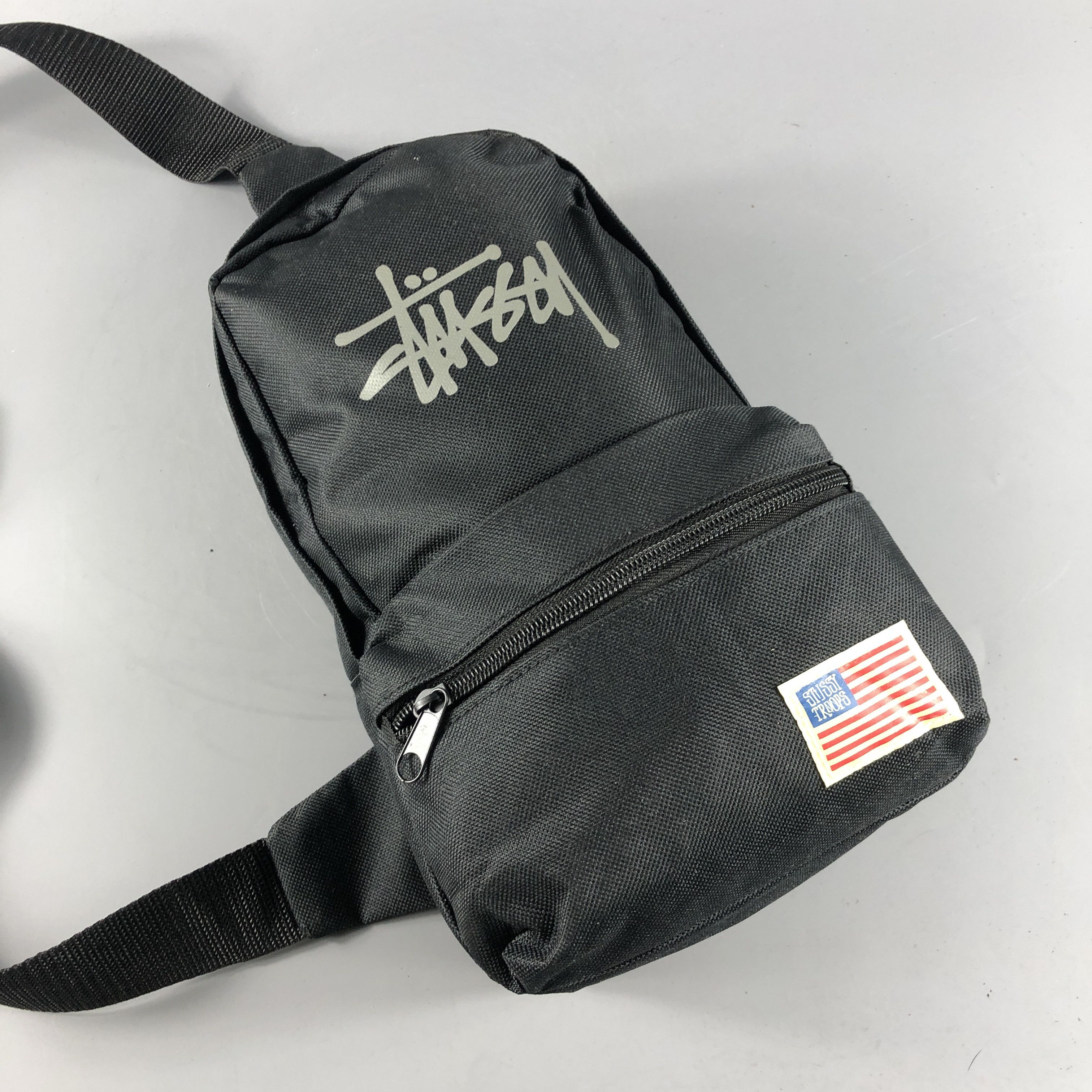 Stussy Stussy Troops Crossbody Bag Canvas Sling Shoulder Black Size ONE SIZE - 3 Thumbnail