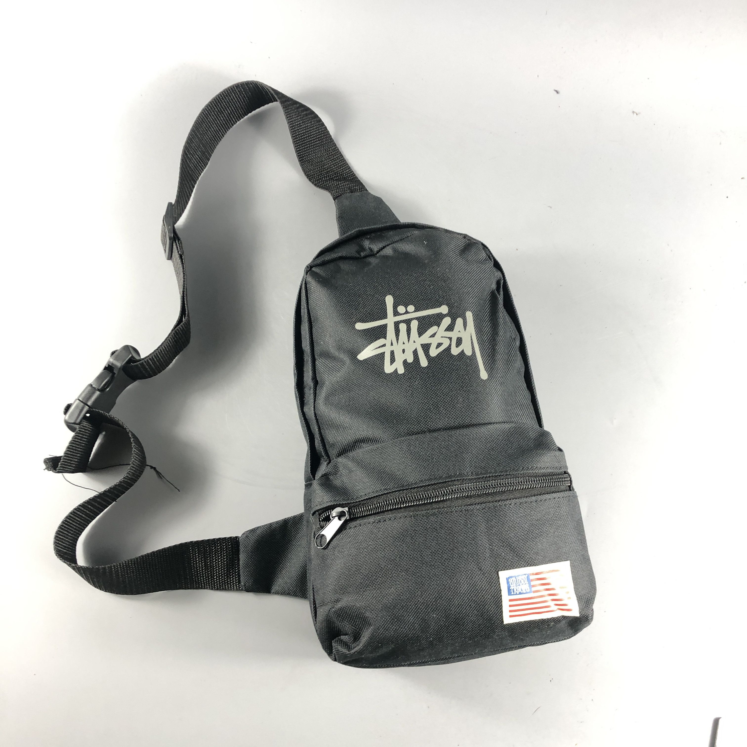 Stussy Stussy Troops Crossbody Bag Canvas Sling Shoulder Black Size ONE SIZE - 1 Thumbnail