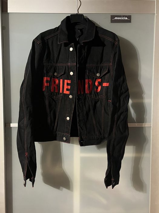 Vlone jean jacket top red