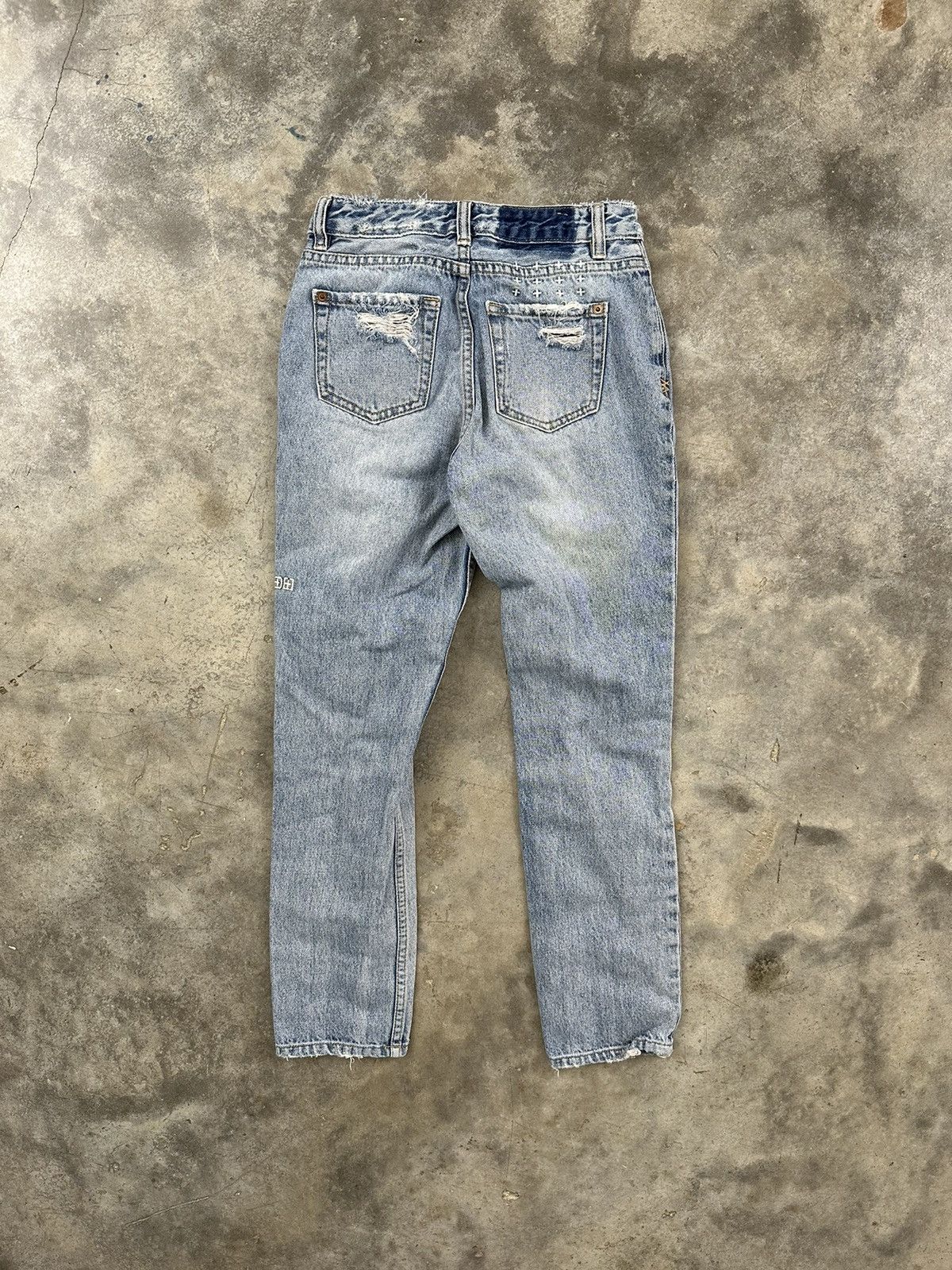 Ksubi Ksubi Distressed Knee Denim Blue Jeans Sz. 25 Size 25" / US 0 / IT 36 - 1 Thumbnail