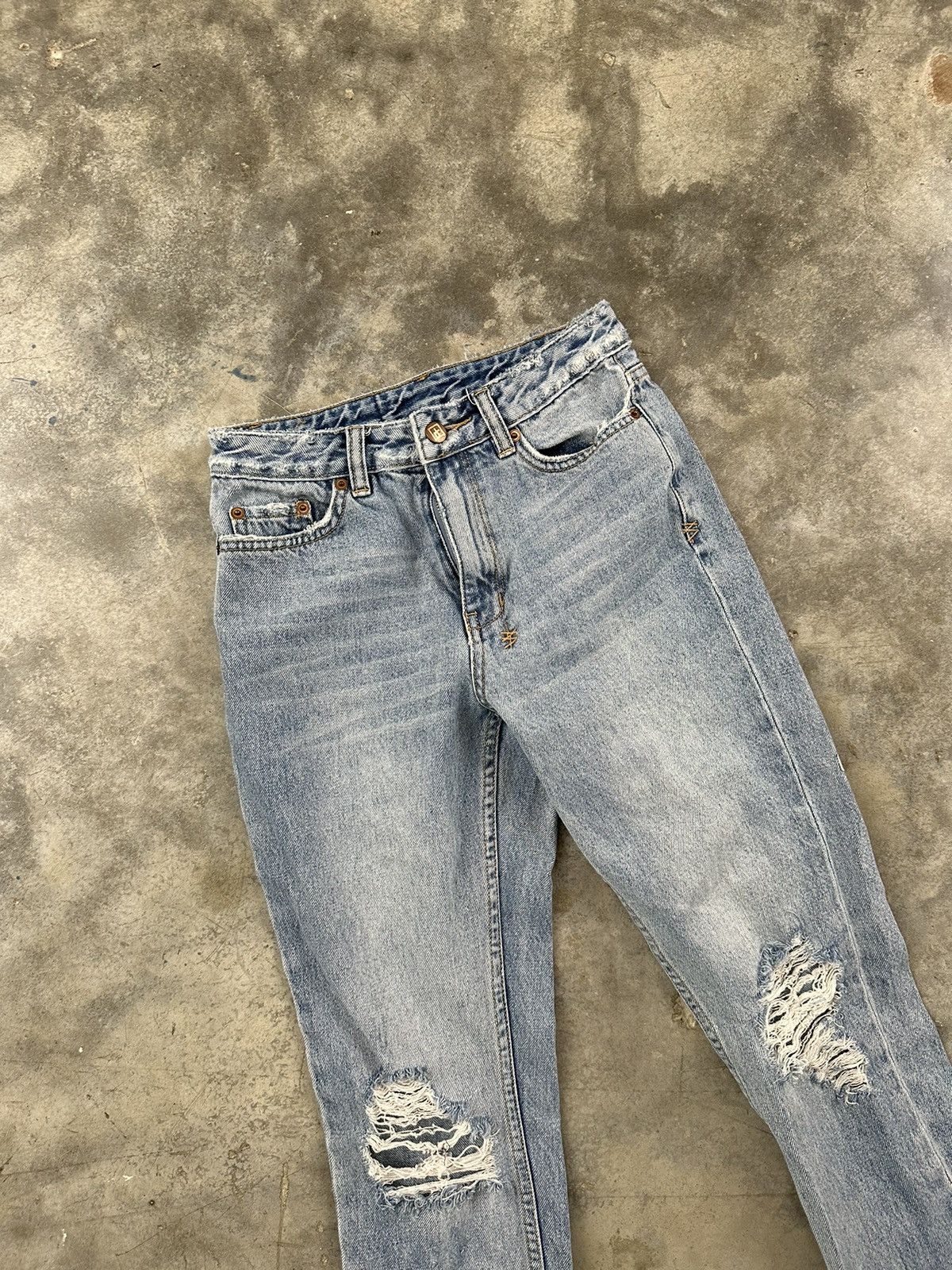 Ksubi Ksubi Distressed Knee Denim Blue Jeans Sz. 25 Size 25" / US 0 / IT 36 - 4 Thumbnail