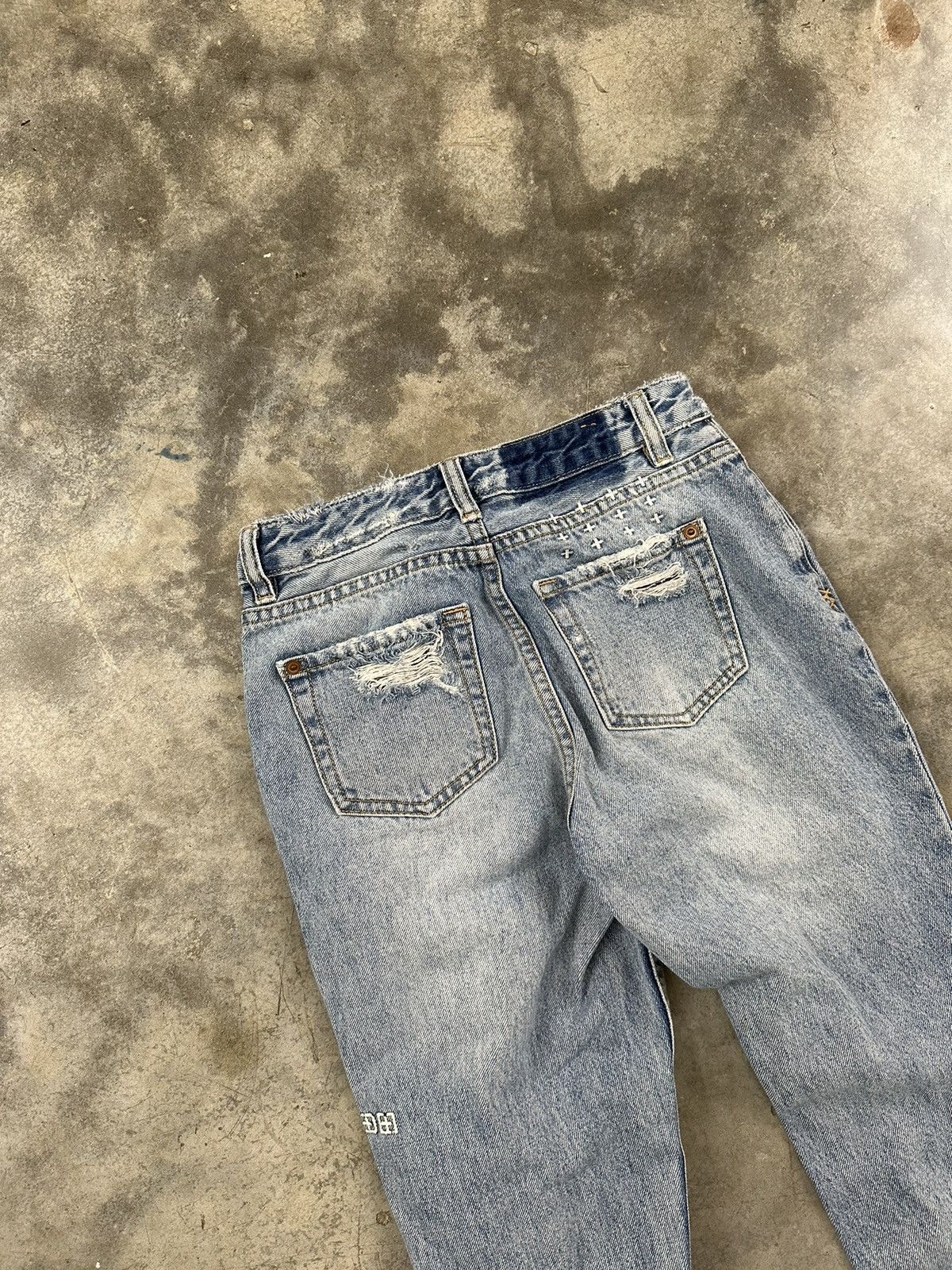 Ksubi Ksubi Distressed Knee Denim Blue Jeans Sz. 25 Size 25" / US 0 / IT 36 - 2 Thumbnail