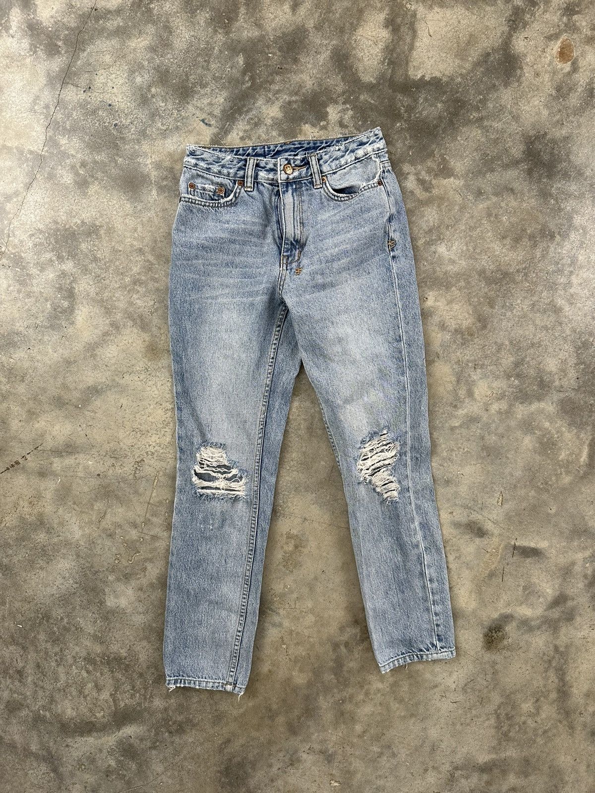 Ksubi Ksubi Distressed Knee Denim Blue Jeans Sz. 25 Size 25" / US 0 / IT 36 - 3 Thumbnail
