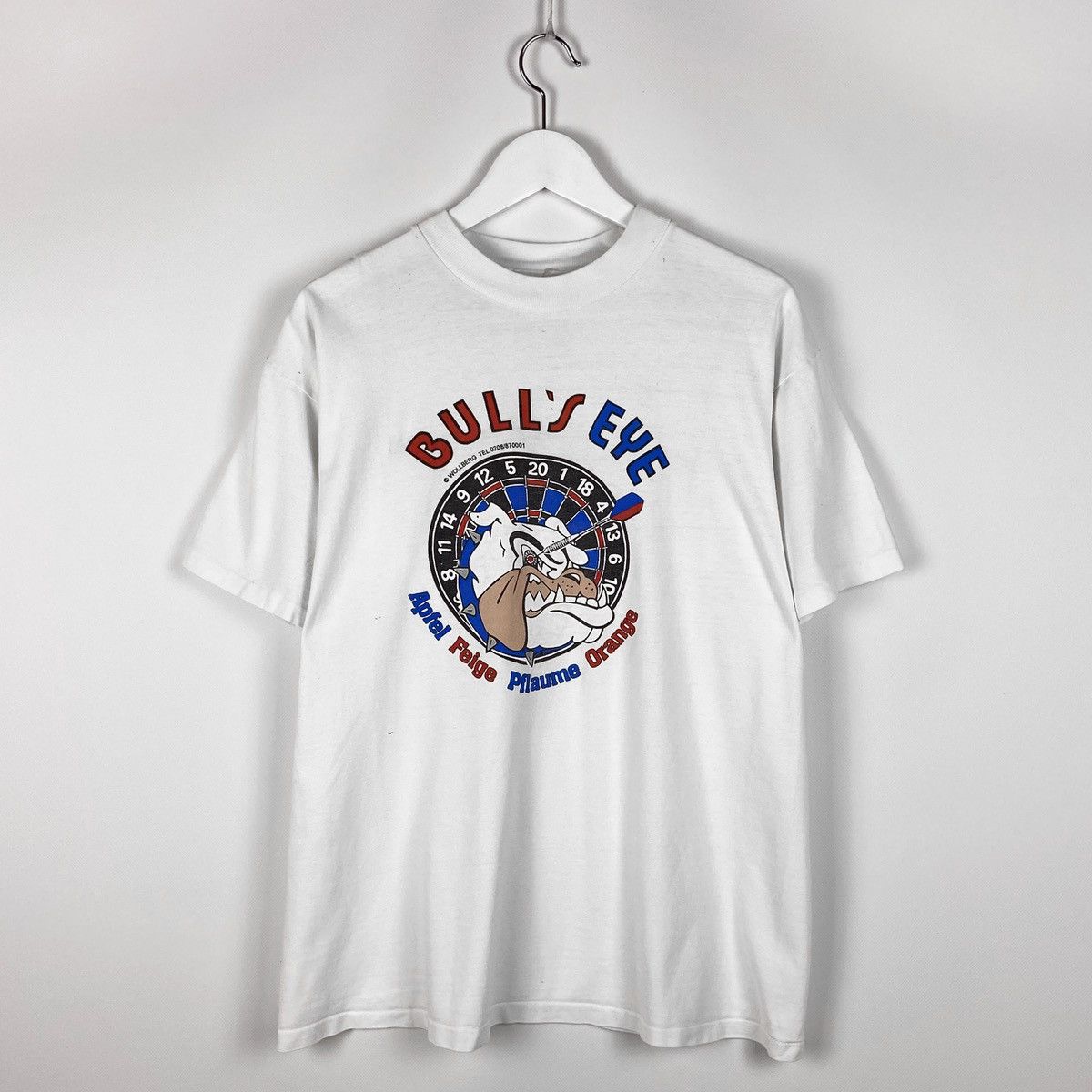 Vintage 90s Bull’s eye Darts Pitbull Wollberg single USA tee