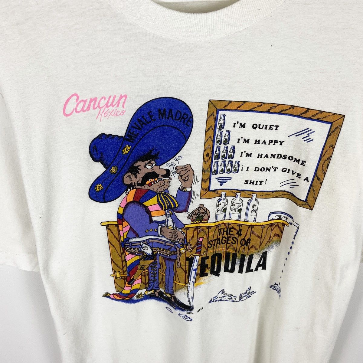 Vintage Vintage 90s Cancun Mexico Tequila Happy Humor single tee Size US XL / EU 56 / 4 - 3 Thumbnail