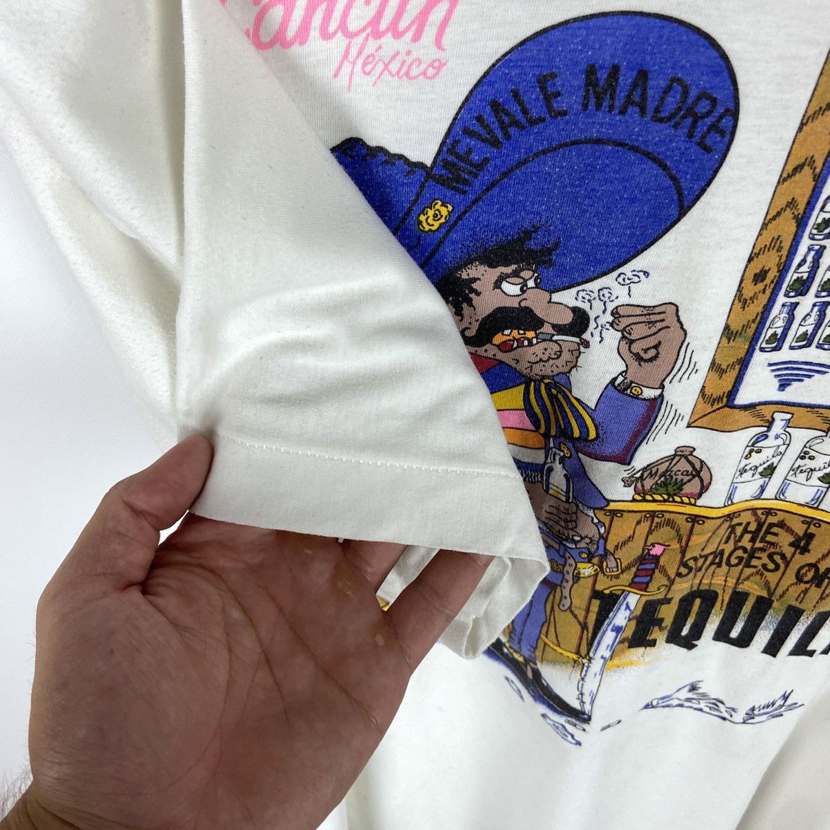 Vintage Vintage 90s Cancun Mexico Tequila Happy Humor single tee Size US XL / EU 56 / 4 - 5 Thumbnail