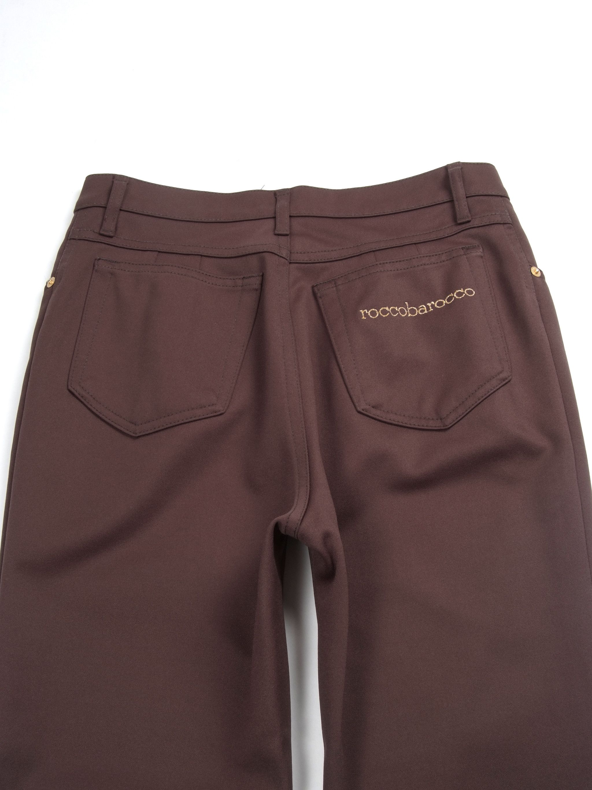 Designer × Vintage Vintage y2k Roccobarocco Brown Pants Size 32" / US 10 / IT 46 - 4 Thumbnail