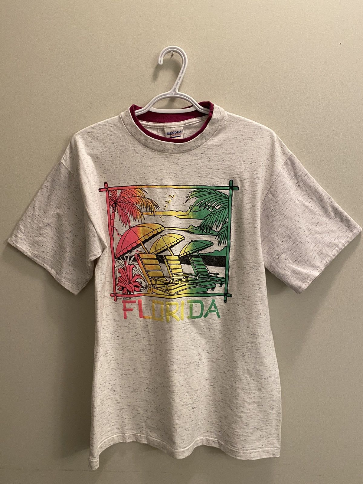 Vintage FLORIDA NEON SOUVENIR VINTAGE 1991 SHIRT Size US L / EU 52-54 / 3 - 1 Thumbnail