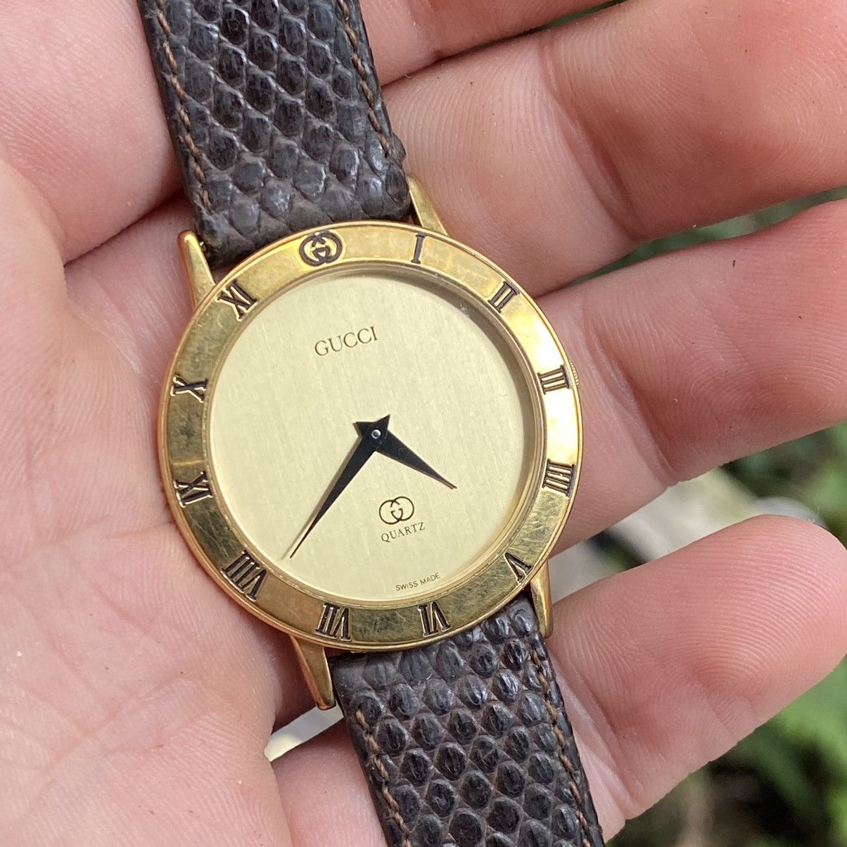 Gucci Gucci Authentic 3000m Big Rare Gold Plated Watch Grailed