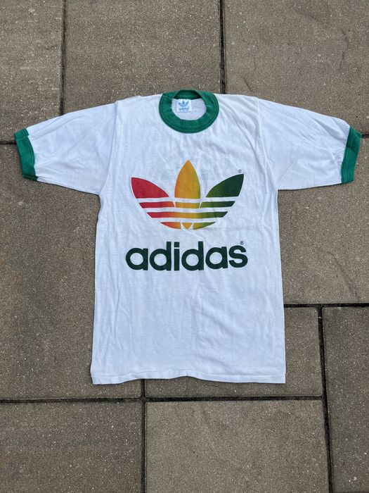 Adidas trefoil best sale t shirt 80s