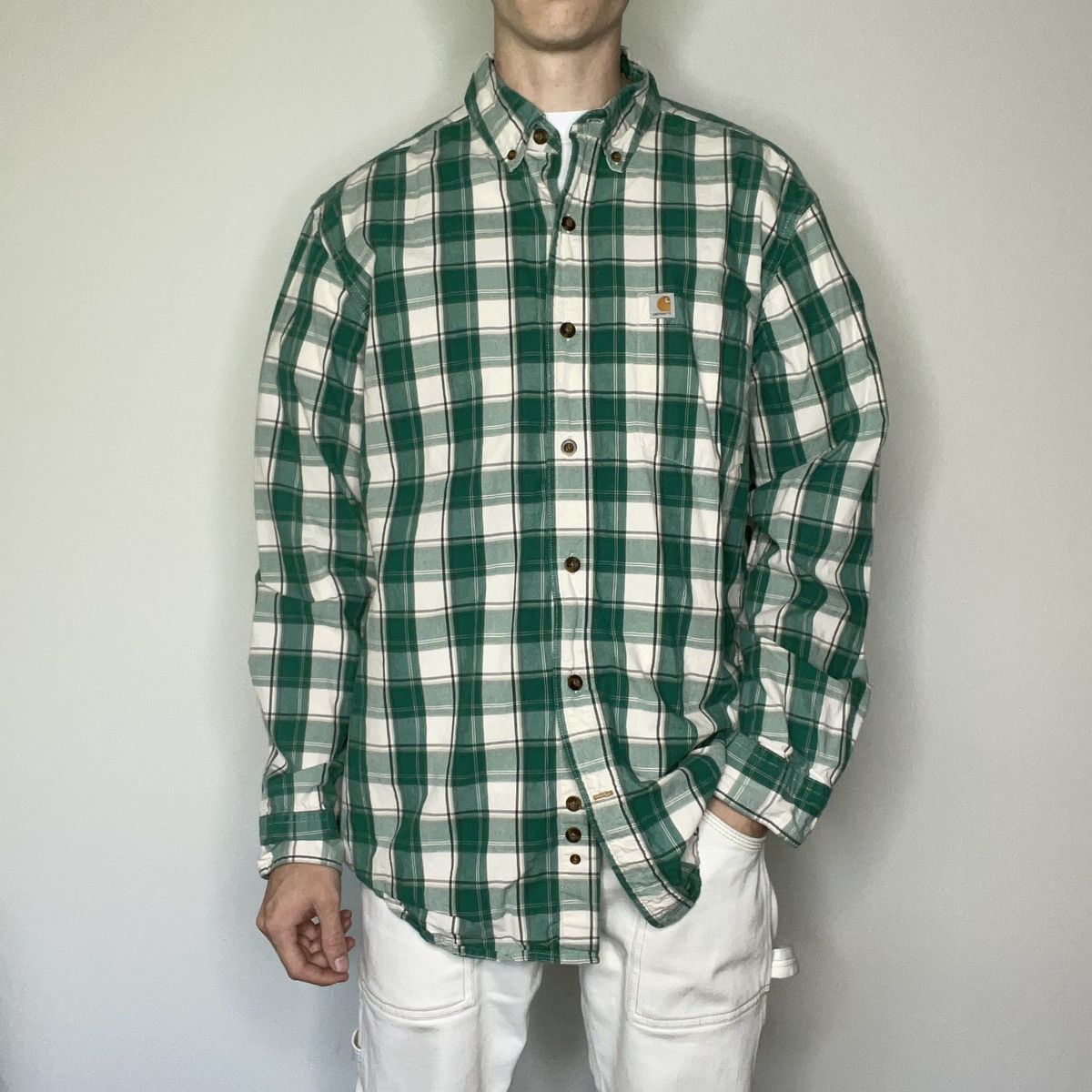 Carhartt × Vintage Carhartt flannel button up shirt Size US L / EU 52-54 / 3 - 2 Thumbnail