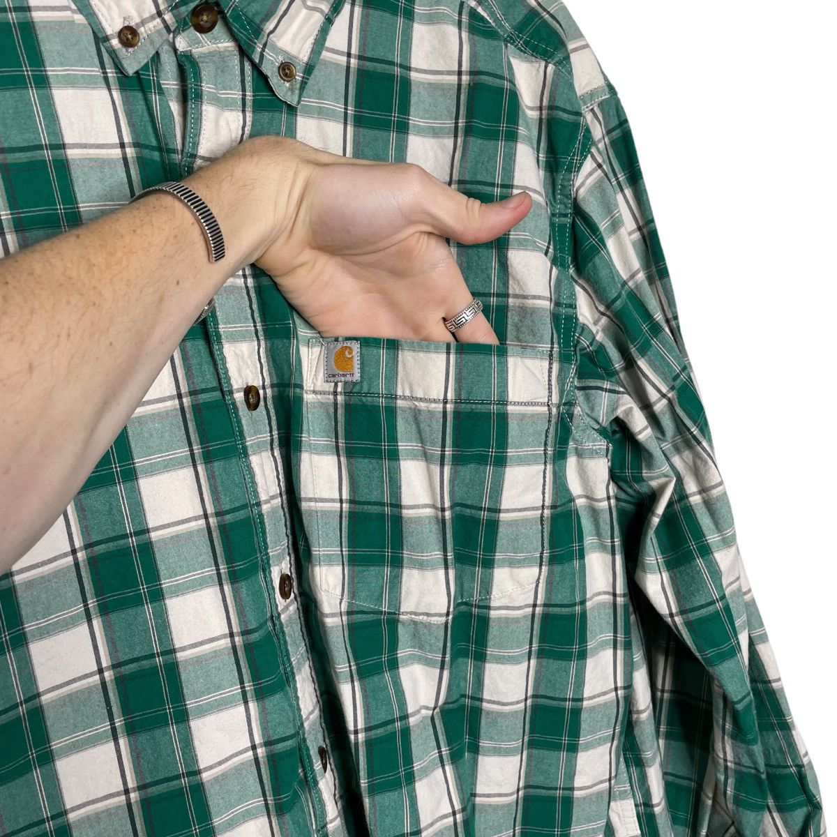 Carhartt × Vintage Carhartt flannel button up shirt Size US L / EU 52-54 / 3 - 4 Thumbnail