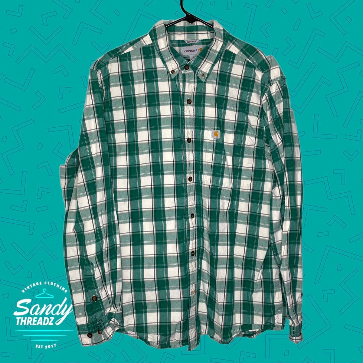 Carhartt × Vintage Carhartt flannel button up shirt Size US L / EU 52-54 / 3 - 3 Thumbnail