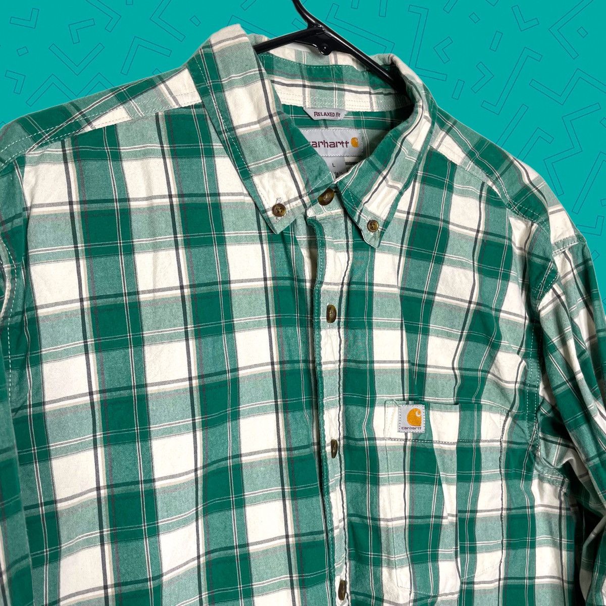Carhartt × Vintage Carhartt flannel button up shirt Size US L / EU 52-54 / 3 - 1 Thumbnail