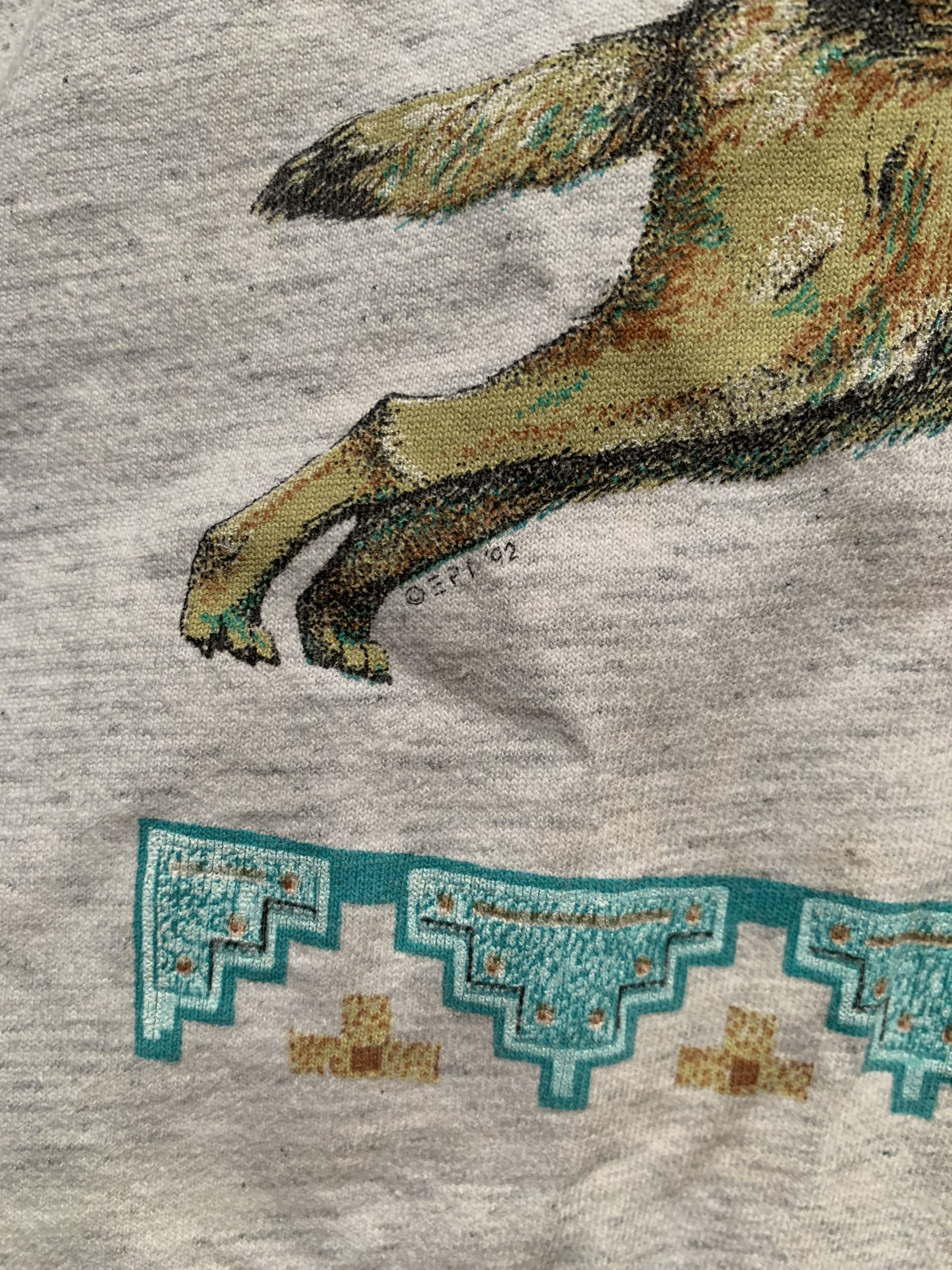 Vintage RARE Vintage 92 Alore Wolf Print California Layered T-Shirt Size US XL / EU 56 / 4 - 3 Thumbnail