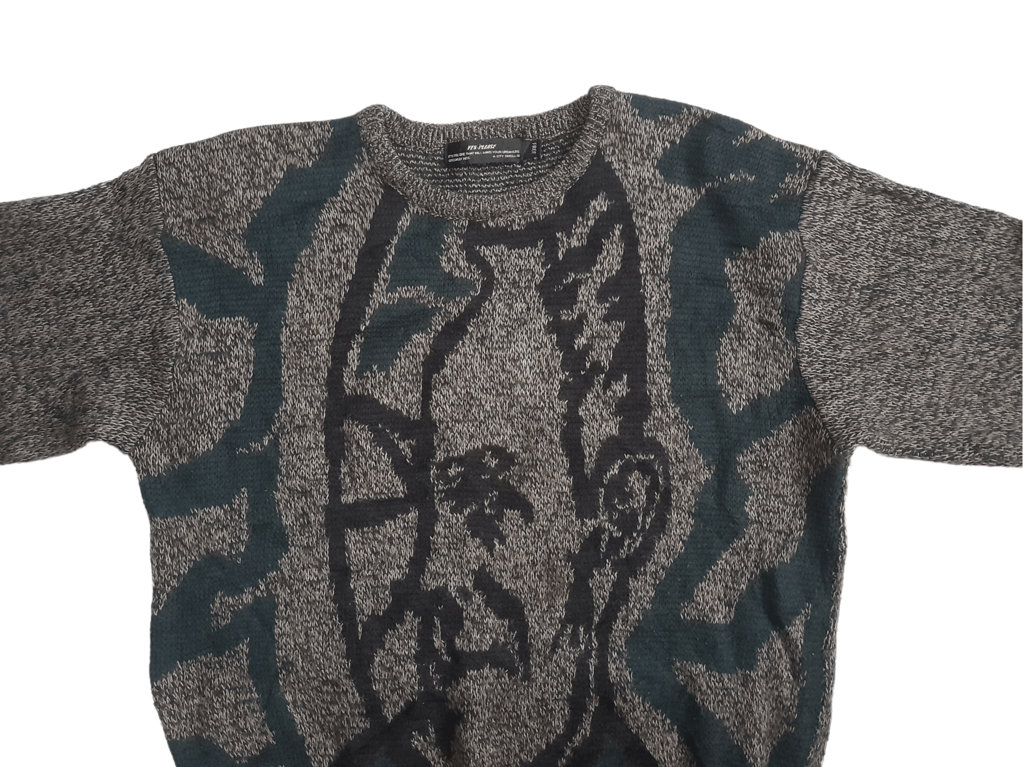 Designer Designer Yes-Please Dweller Face Knitwear (E450) Size US M / EU 48-50 / 2 - 2 Thumbnail