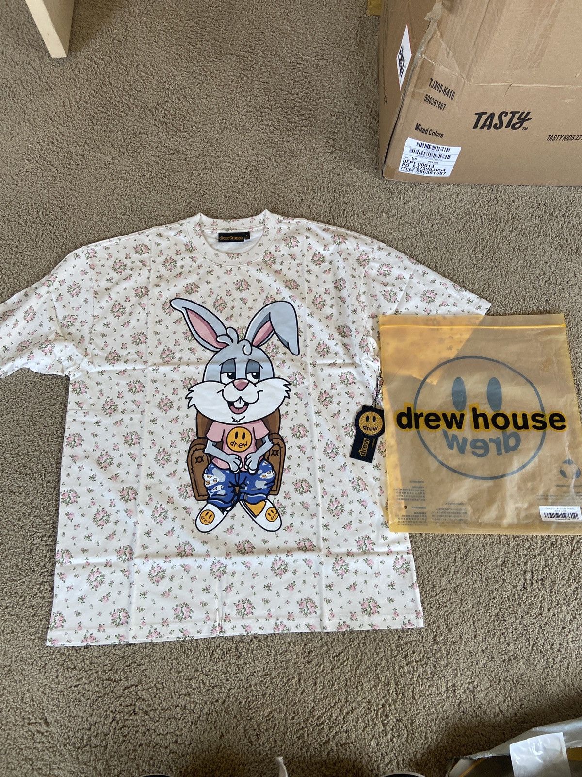 drew house★jackie 半袖Tシャツ DITSY FLORAL送関込み Drew House Drew house jackie ss tee ditsy floral | Grailed