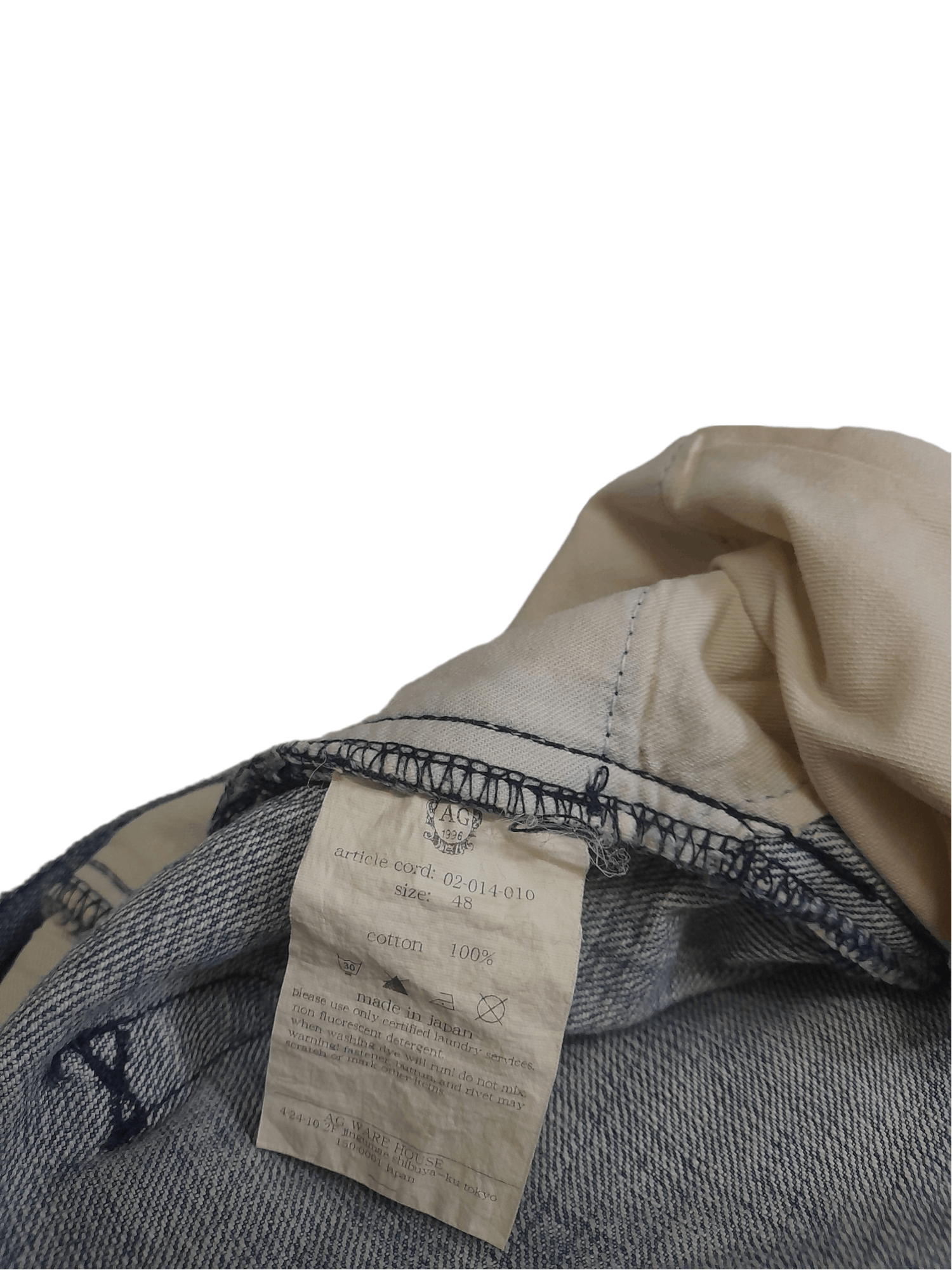 Japanese Brand AG Avant Guild Warehouse Japan Denim Distressed (E452) Size US 33 - 5 Thumbnail