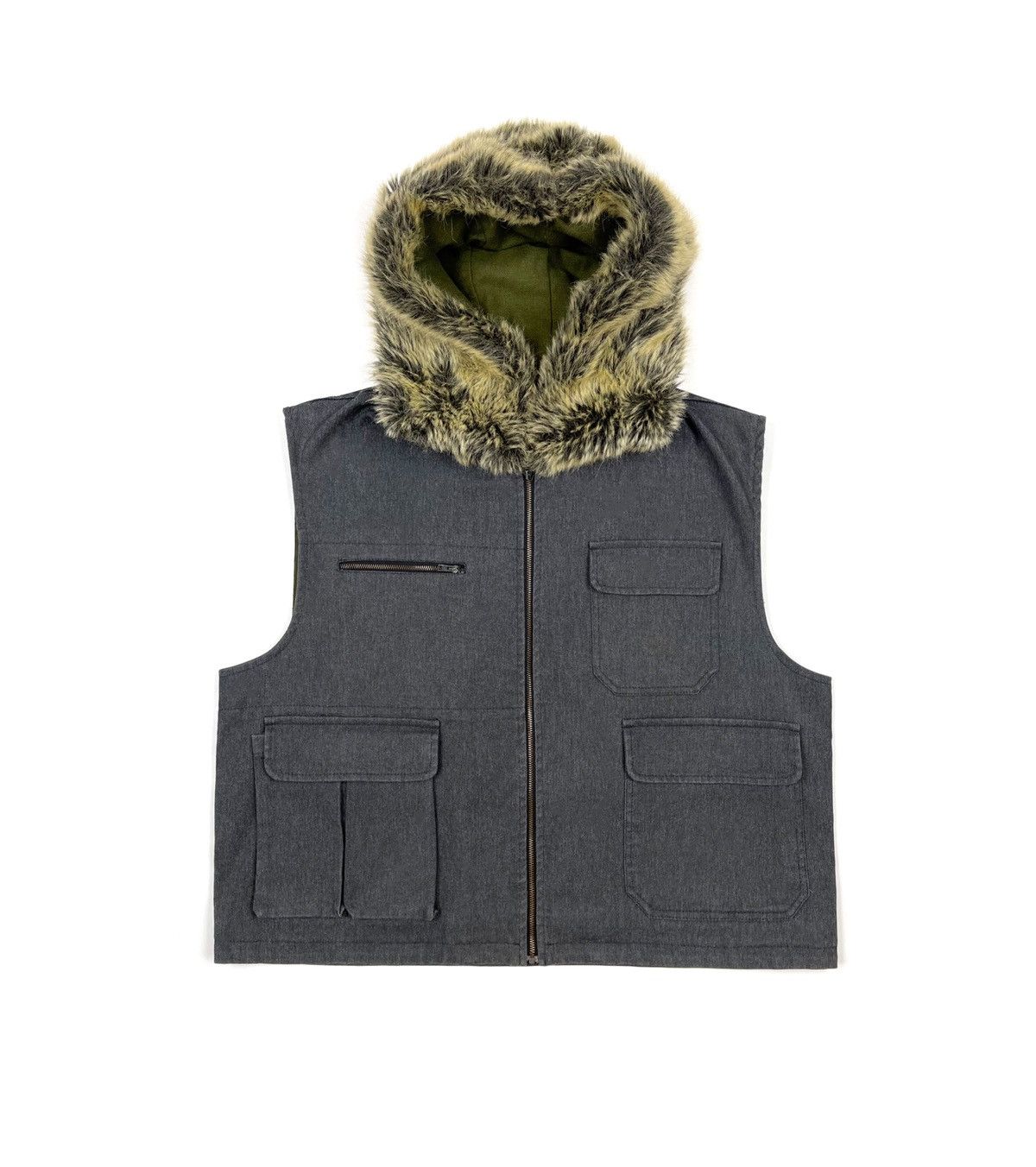 Dolce & Gabbana × Vintage Dolce & Gabbana Vintage Multi Pocket Sheepskin Hooded Vest Size US L / EU 52-54 / 3 - 1 Thumbnail