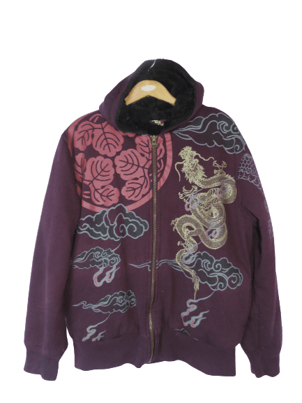 Japanese Brand × Vintage Vintage Sukajan Hoodie Dragon Size US XL / EU 56 / 4 - 1 Thumbnail