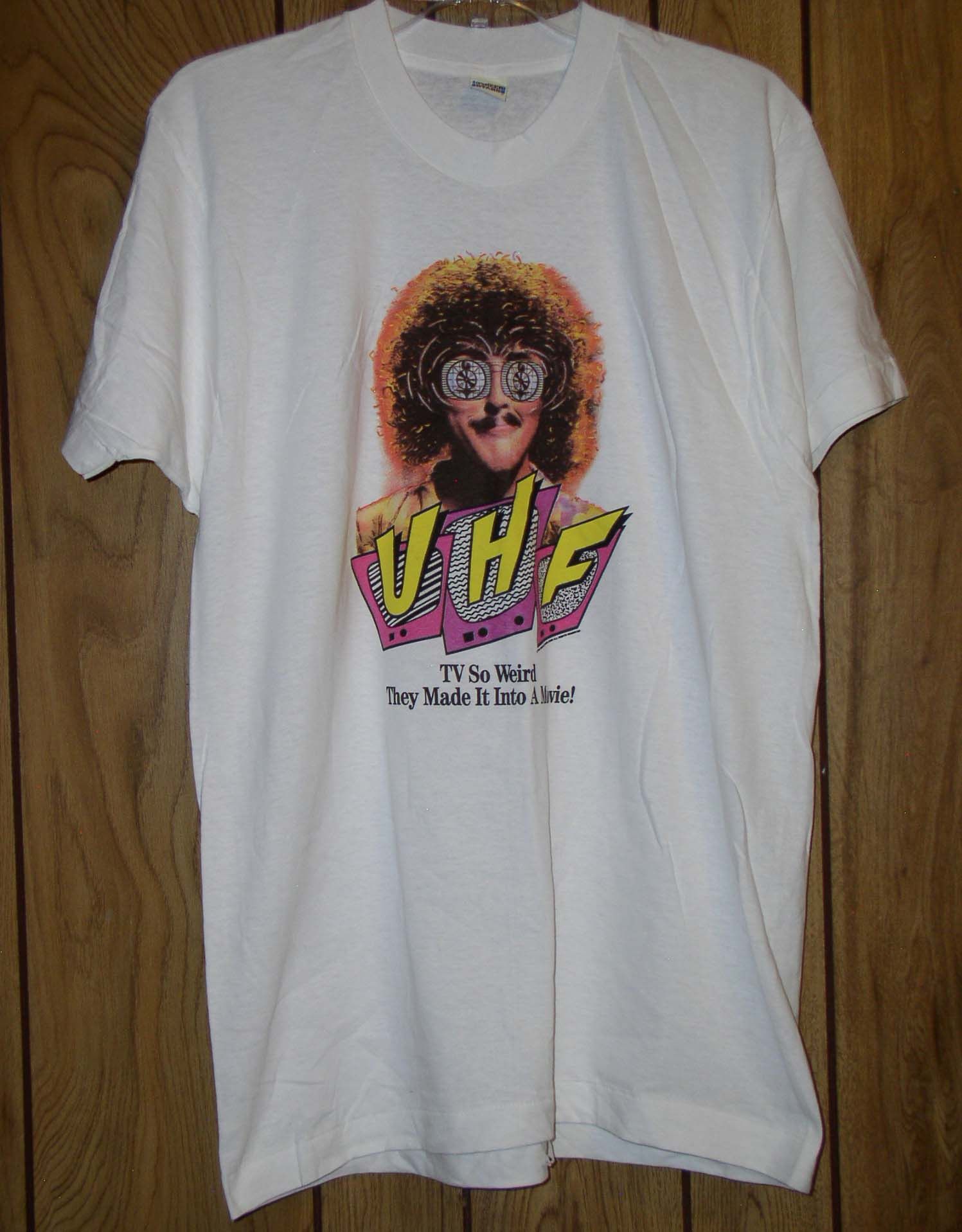 Vintage Weird Al UHF Movie Promo T Shirt Vintage 1989 Screen Stars Size US XL / EU 56 / 4 - 1 Thumbnail