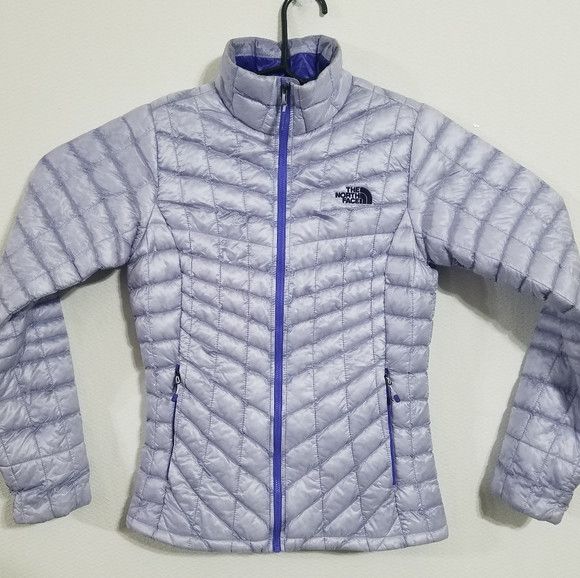 North Face Womens XS Purple Thermoball Puffer Jacket Coat