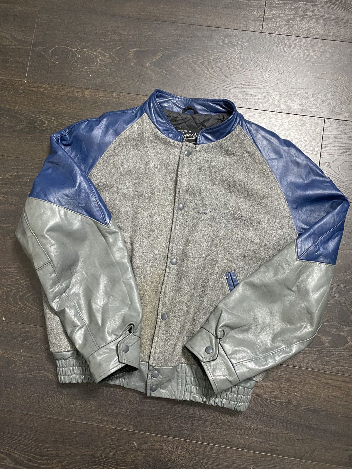 Vintage 1980’s 80’s Wool Varsity Leather Jacket