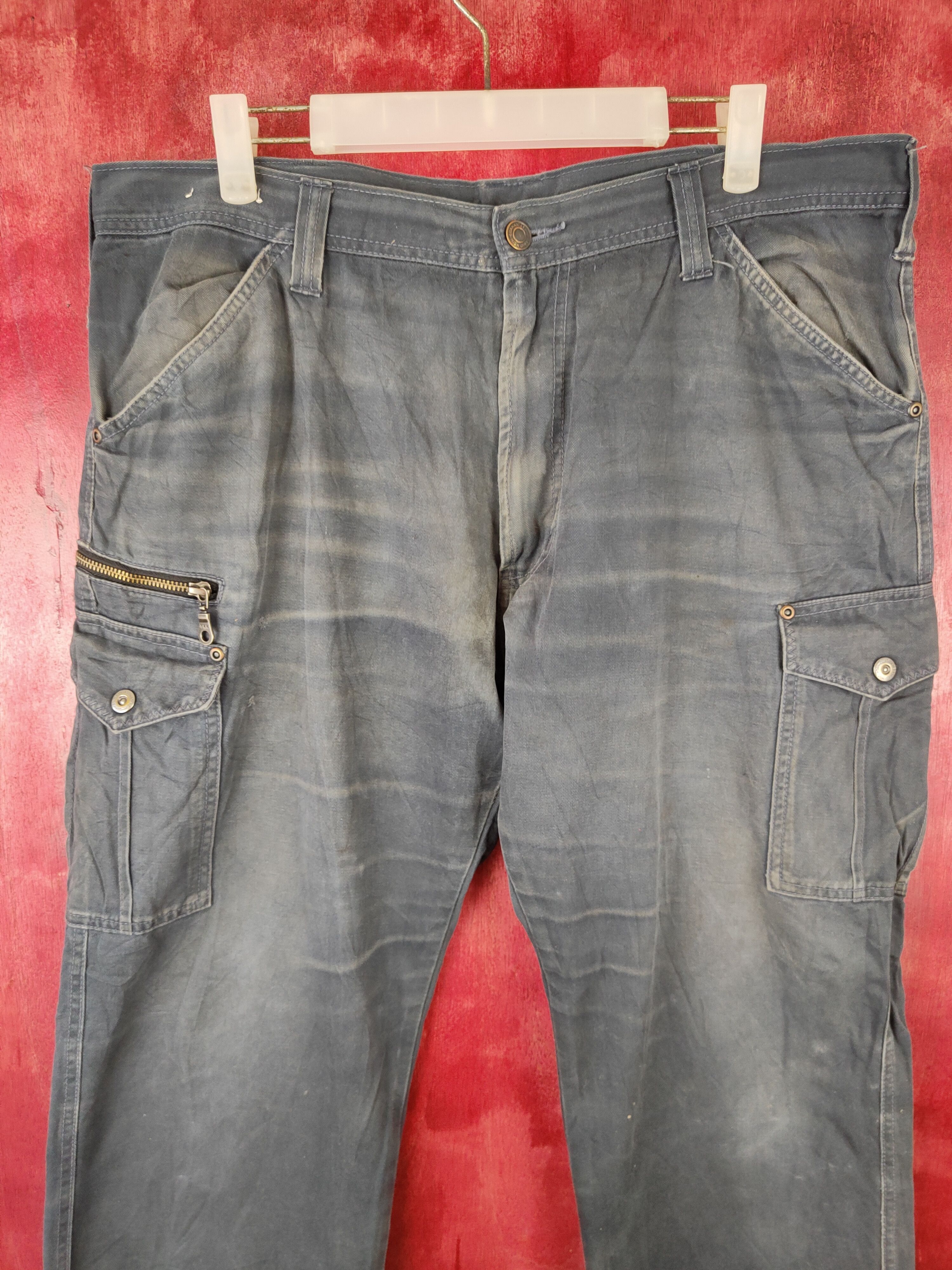 Japanese Brand × Vintage GW Dark Blue Multi Pocket Tactical Cargo Pants #S418 Size US 36 / EU 52 - 2 Thumbnail