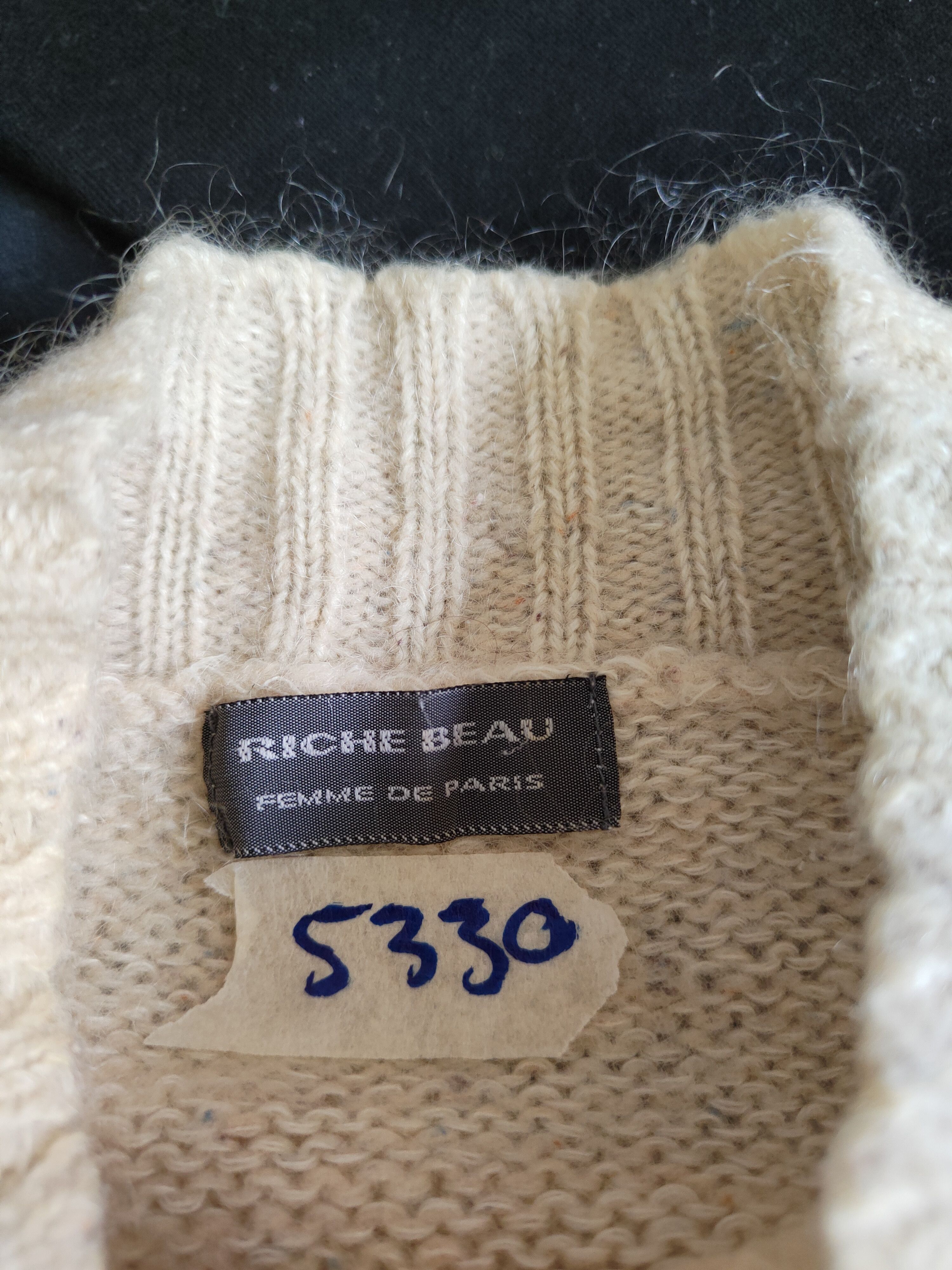 Homespun Knitwear × Japanese Brand Riche Beau Cream Shag Shaggy Fur Mohair Knitwear #5330 Size S / US 4 / IT 40 - 12 Thumbnail